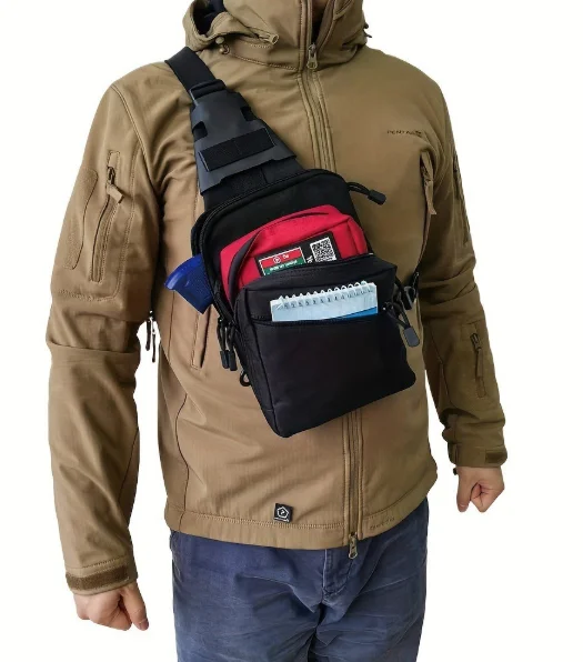 Edc Carry Bag For Pistol - Tactische Schoudertas voor Verborgen Wapendraging: Snel