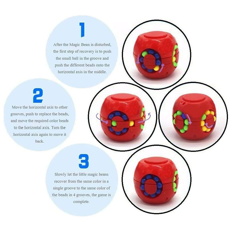 Magic Bean Puzzel Kubus Spinne - Fidget Spinner Bearing recensie en prijs